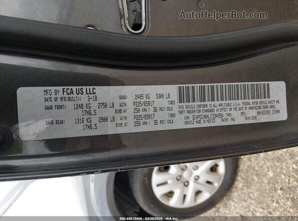 3C4PDCAB4JT294950 2018 DODGE JOURNEY Gray Շարժիչի բաժամունքի տեսք