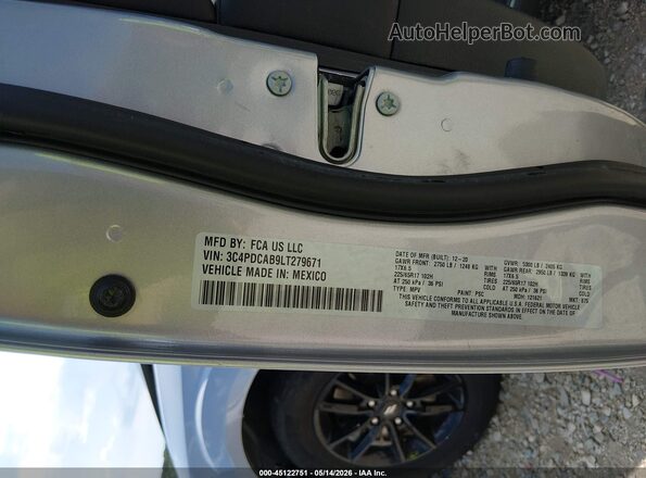 3C4PDCAB9LT279671 2020 DODGE JOURNEY Silver 