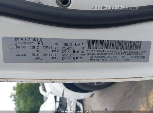 3C4PDCABXJT520196 2018 DODGE JOURNEY White ძრავის განყოფილების ხედი