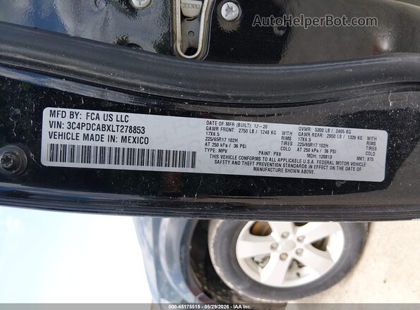 3C4PDCABXLT278853 2020 DODGE JOURNEY Black Շարժիչի բաժամունքի տեսք