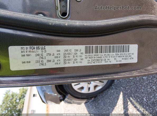 3C4PDCBB0KT821138 2019 DODGE JOURNEY Gray 