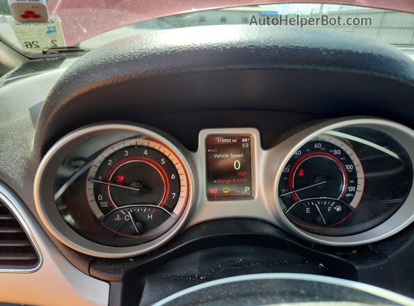 3C4PDCBB3KT863559 2019 DODGE JOURNEY Red Սարքավորումների վահանակի տեսք