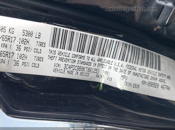 3C4PDCBB9KT861251 2019 DODGE JOURNEY Black 