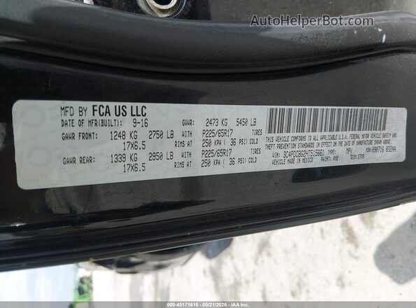 3C4PDCBG2HT515661 2017 DODGE JOURNEY Black Widok komory silnika