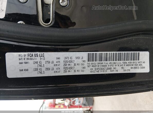 3C4PDCBGXGT126409 2016 DODGE JOURNEY Черный Вид подкапотного пространства