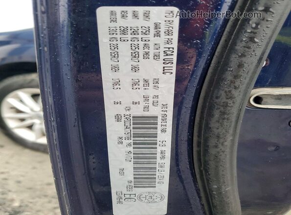3C4PDCCG4KT797789 2019 DODGE JOURNEY Blue Vista de la etiqueta del VIN