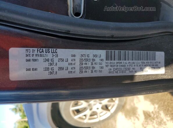 3C4PDCEG1JT352387 2018 DODGE JOURNEY Gray 
