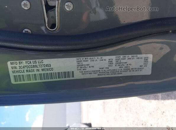 3C4PDCGB9LT272453 2020 DODGE JOURNEY Gray Widok komory silnika