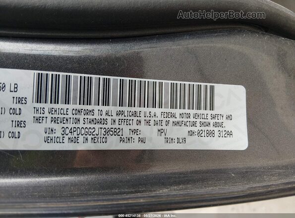 3C4PDCGG2JT305821 2018 DODGE JOURNEY Gray Շարժիչի բաժամունքի տեսք