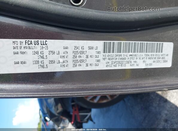 3C4PDDBG2GT159670 2016 DODGE JOURNEY Gray Vista del compartimento del motor