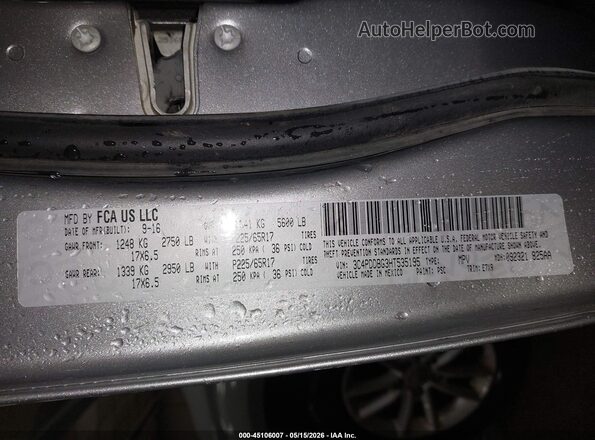 3C4PDDBG3HT535195 2017 DODGE JOURNEY Silver 