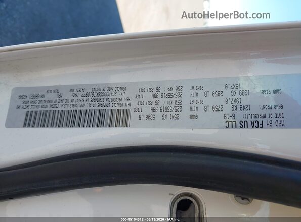 3C4PDDGG6KT810977 2019 DODGE JOURNEY White Vista del compartimento del motor