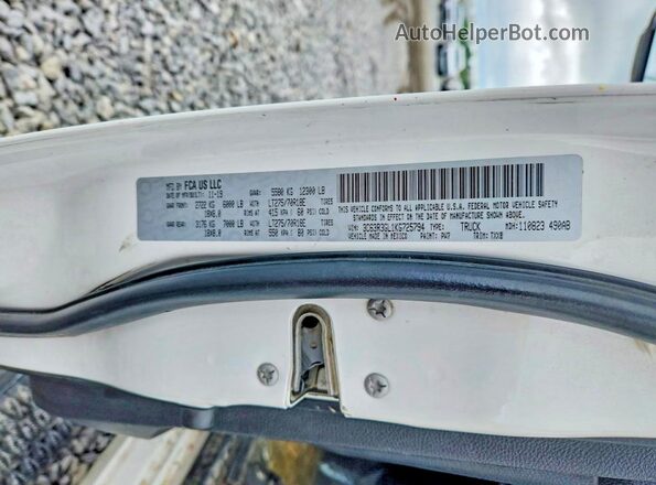 3C63R3GL1KG725794 2019 RAM 3500 White 