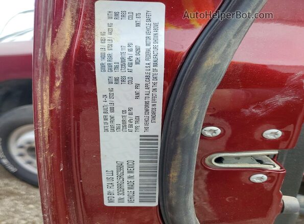 3C63RRGL5RG299847 2024 RAM 3500 Maroon VIN կոդի պիտակի տեսք