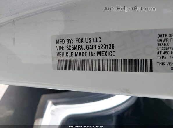 3C6MRVJG4PE529136 2023 RAM PROMASTER 3500 White Շարժիչի բաժամունքի տեսք