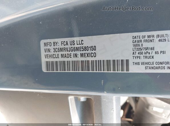 3C6MRVJG6ME580150 2021 RAM PROMASTER 3500 Blue Widok komory silnika