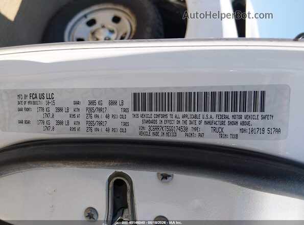 3C6RR7KT5GG174530 2016 RAM 1500 White Engine compartment view