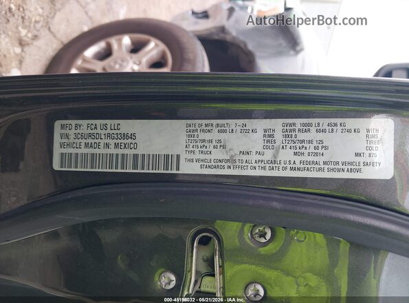 3C6UR5DL1RG338645 2024 RAM 2500 Серый Вид подкапотного пространства