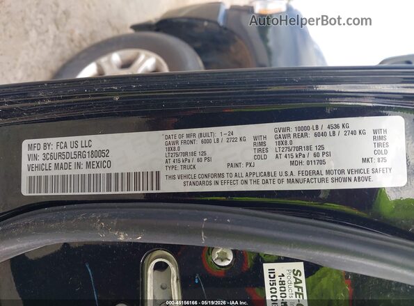 3C6UR5DL5RG180052 2024 RAM 2500 Черный Вид подкапотного пространства