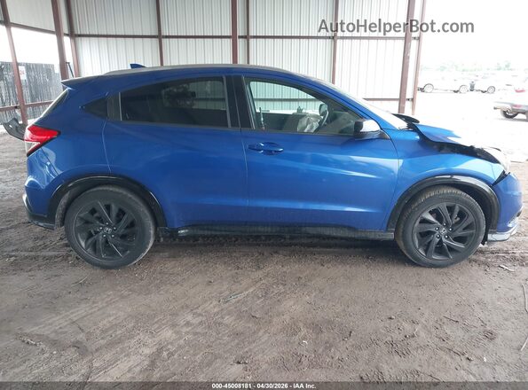 3CZRU5H14MM731145 2021 HONDA HR-V Blue Widok wnętrza z tyłu
