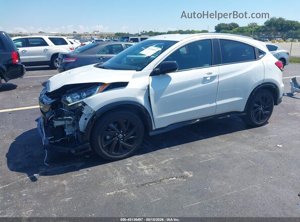 3CZRU5H19MM730296 2021 HONDA HR-V White წინა მარცხენა ხედი სამი მეოთხედიდან