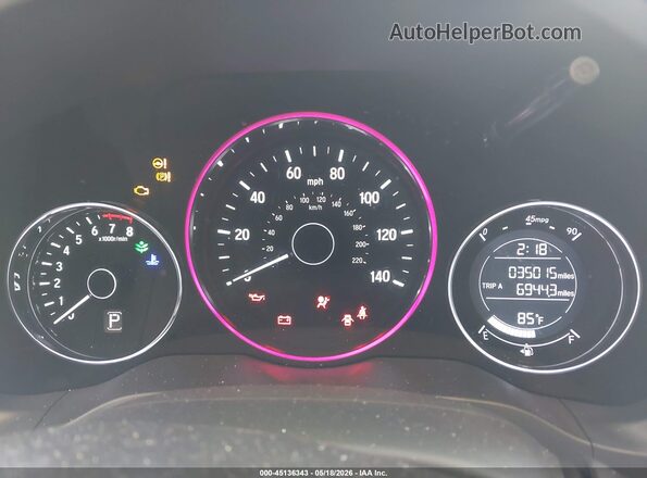 3CZRU5H31MM712943 2021 HONDA HR-V White Вид задніх сидінь