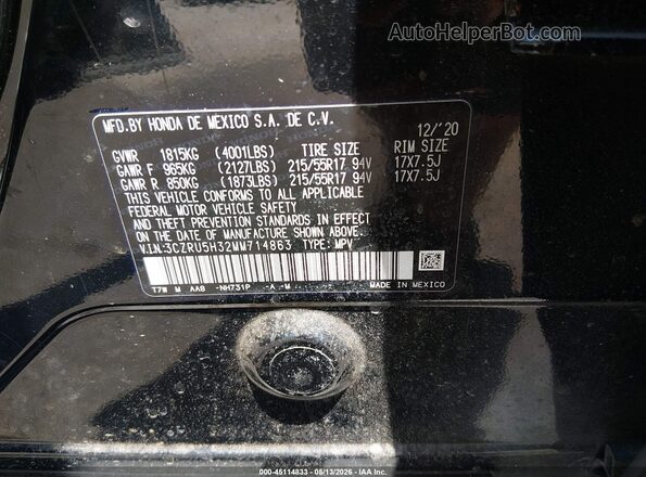 3CZRU5H32MM714863 2021 HONDA HR-V Black 