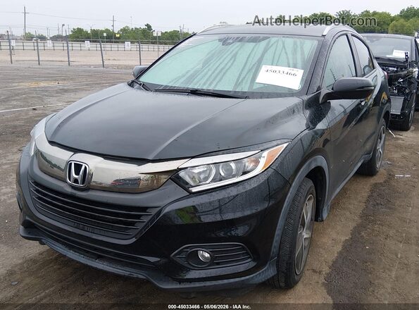 3CZRU5H53MM732595 2021 HONDA HR-V Black Առջևի ձախ երեք քառորդ տեսարան