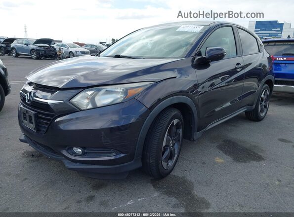 3CZRU5H56JM714670 2018 HONDA HR-V Black Առջևի ձախ երեք քառորդ տեսարան