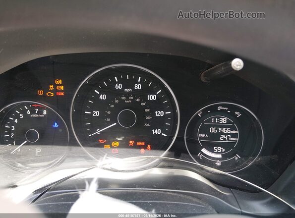3CZRU6H34HM708316 2017 HONDA HR-V Gray Вид задніх сидінь