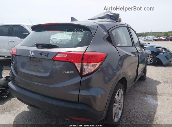 3CZRU6H39HG706303 2017 HONDA HR-V Gray Trasero derecho