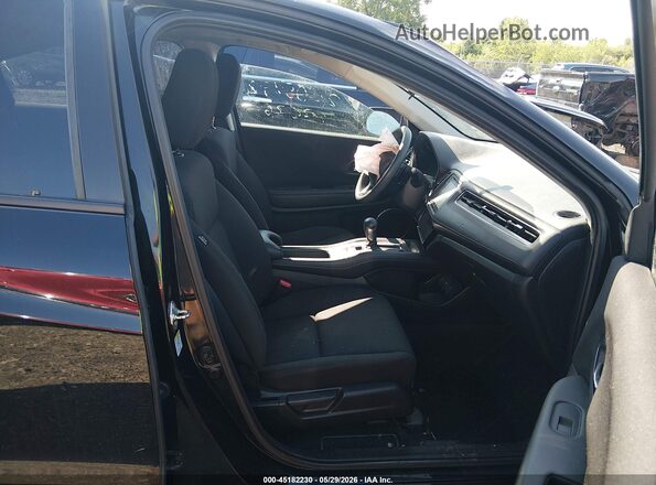 3CZRU6H51GM710282 2016 HONDA HR-V Black Widok wnętrza z przodu