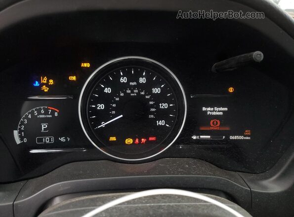 3CZRU6H55LM711798 2020 HONDA HR-V White Vista del cuadro de instrumentos