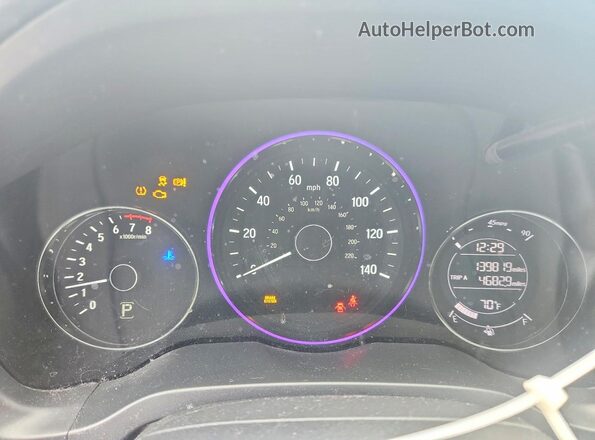 3CZRU6H59HM721046 2017 HONDA HR-V Silver Вид щитка приладів