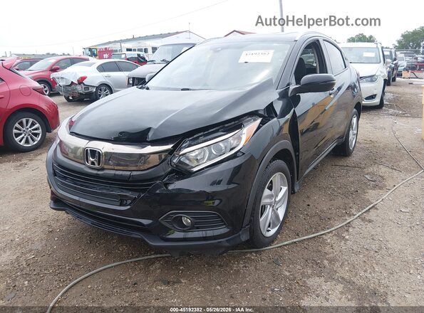 3CZRU6H59KM710894 2019 HONDA HR-V Black Առջևի ձախ երեք քառորդ տեսարան