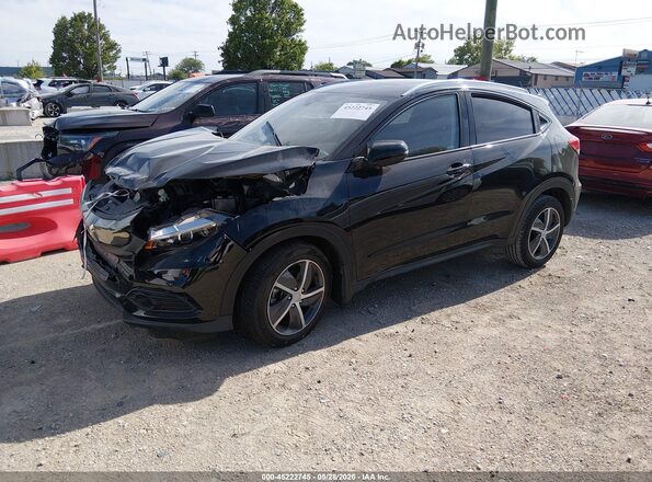 3CZRU6H59NM770436 2022 HONDA HR-V Black Առջևի ձախ երեք քառորդ տեսարան