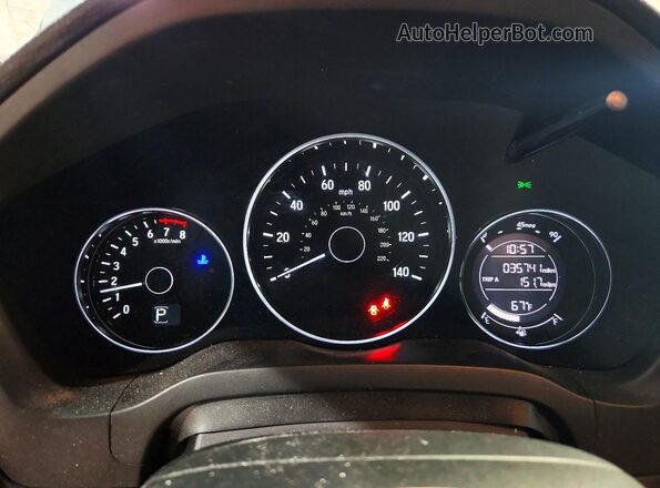 3CZRU6H72HM713484 2017 HONDA HR-V Green Widok zestawu wskaźników
