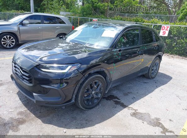 3CZRZ1H50SM720508 2025 HONDA HR-V Black წინა მარცხენა ხედი სამი მეოთხედიდან