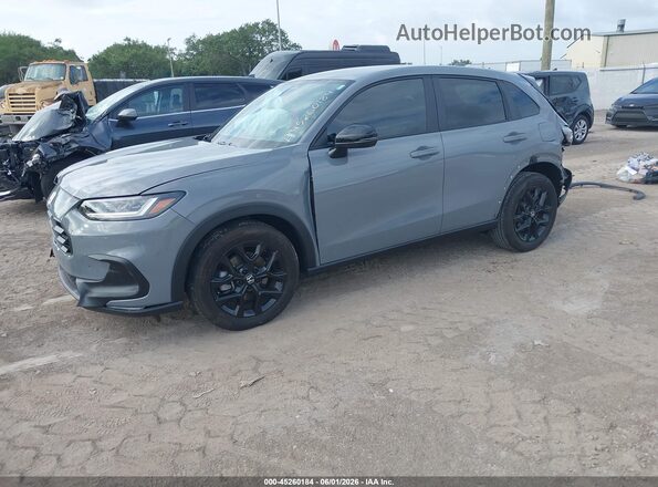 3CZRZ1H55RM729876 2024 HONDA HR-V Gray Առջևի ձախ երեք քառորդ տեսարան