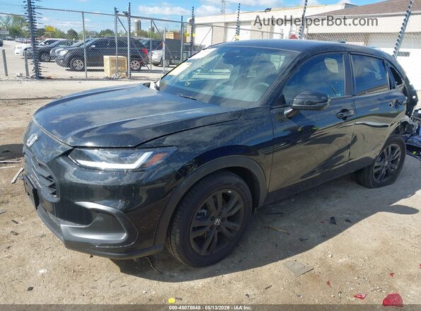 3CZRZ2H50TM756187 2026 HONDA HR-V Black Առջևի ձախ երեք քառորդ տեսարան