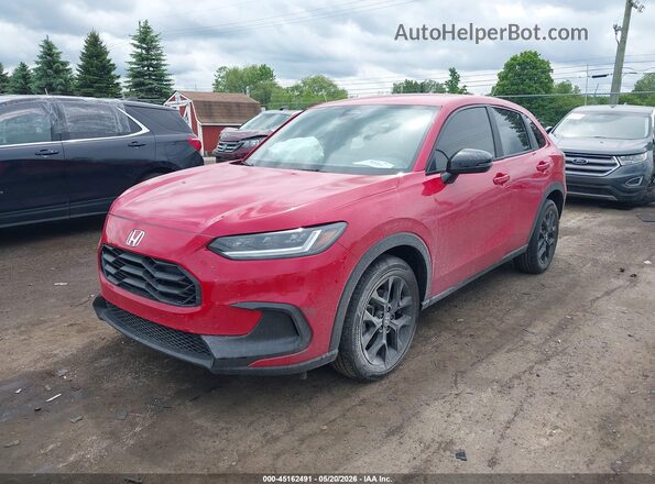 3CZRZ2H52SM791442 2025 HONDA HR-V Red Առջևի ձախ երեք քառորդ տեսարան