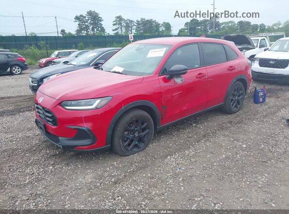 3CZRZ2H56RM735451 2024 HONDA HR-V Red წინა მარცხენა ხედი სამი მეოთხედიდან