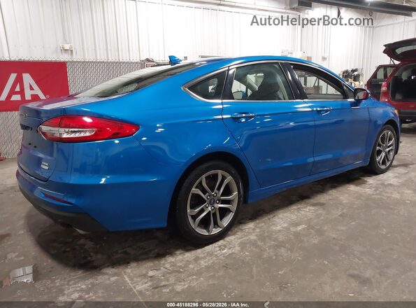 3FA6P0CD0LR232533 2020 FORD FUSION Blue Trasero derecho