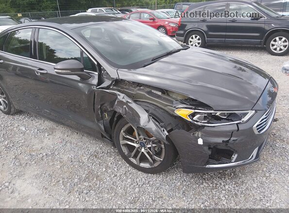3FA6P0CDXKR236555 2019 FORD FUSION Black Front view