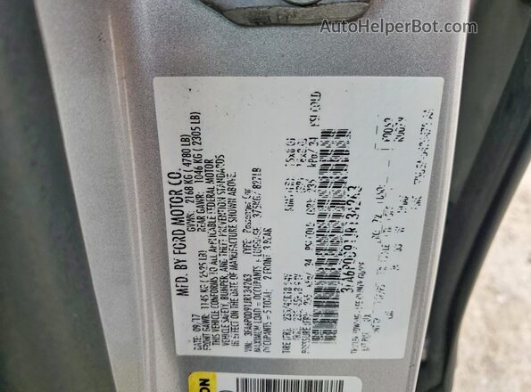 3FA6P0D91JR134263 2018 FORD FUSION Silver 