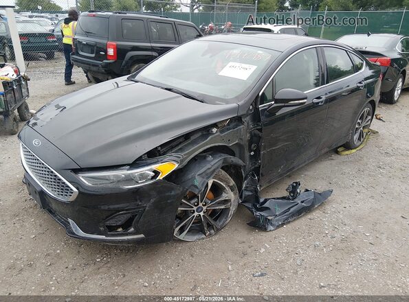 3FA6P0D92LR131133 2020 FORD FUSION Black Առջևի ձախ երեք քառորդ տեսարան
