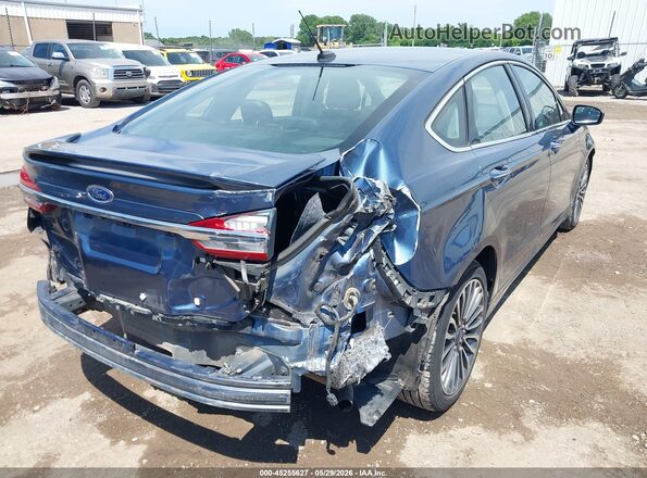 3FA6P0D93JR207133 2018 FORD FUSION Blue Rear right