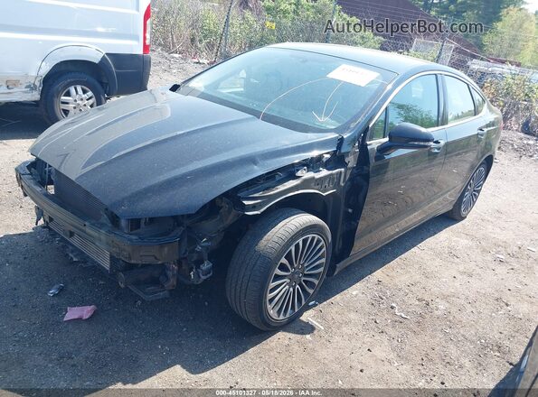 3FA6P0D98JR168409 2018 FORD FUSION Black Առջևի ձախ երեք քառորդ տեսարան