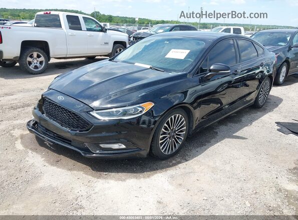3FA6P0D99JR134222 2018 FORD FUSION Черный Передняя левая четверть