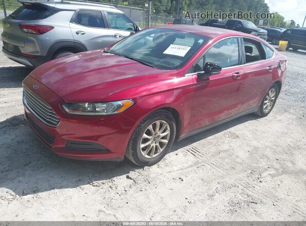 3FA6P0G71GR394407 2016 FORD FUSION Red წინა მარცხენა ხედი სამი მეოთხედიდან